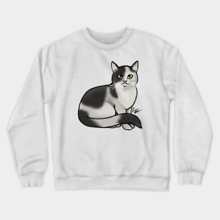 Cat - British Shorthair - Black and White Crewneck Sweatshirt